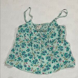 Billabong Teal and Magenta Floral Camisole